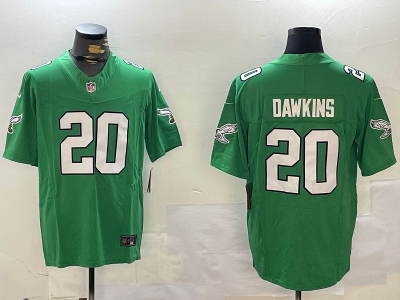 Men Philadelphia Eagles #20 Dawkins Green Throwback 2024 Nike Vapor Limited NFL Jersey style 1->philadelphia eagles->NFL Jersey